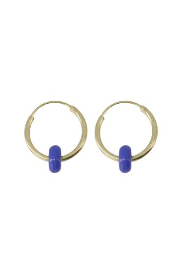 Zusss oorringen met rondje lavenderblauw