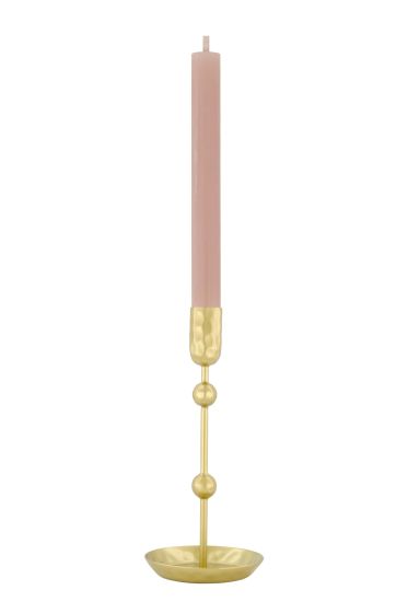 Zusss metalen kandelaar 15cm goud-One Size