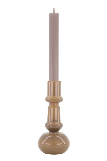 Zusss kandelaar 18cm warmgrijs-One Size