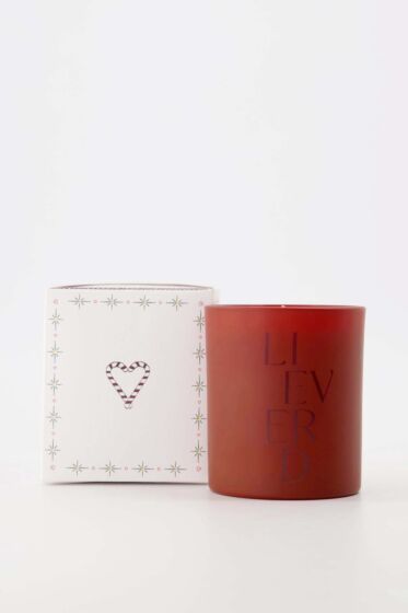 Zusss geurkaars glas in doosje lieverd wit/donkerr