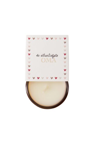 Zusss geurkaarsje in wikkel de allerliefste oma