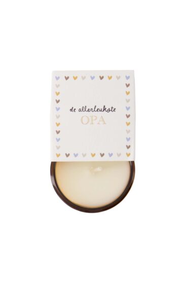 Zusss geurkaarsje in wikkel de allerliefste opa
