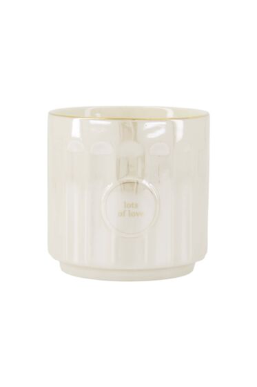 Zusss geurkaars keramiek parelmoer ribbel lots of