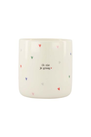 Zusss geurkaars keramiek ik zie je graag 10x10cm