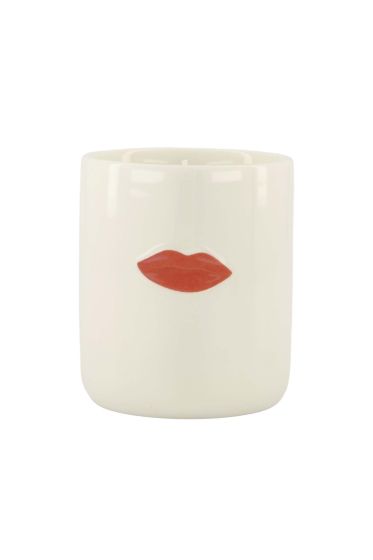 Zusss geurkaars keramiek kus 8x9cm