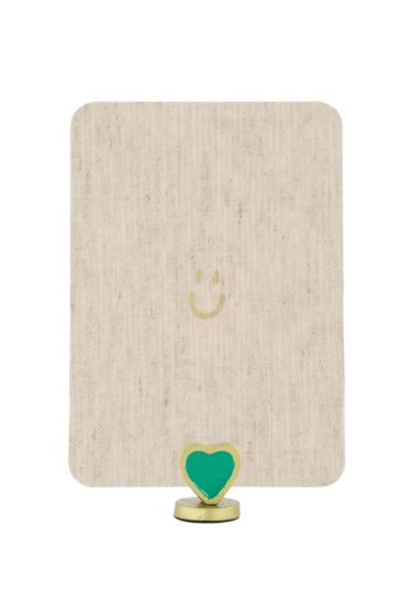 Zusss kaartenstandaard metaal hartje groen/goud