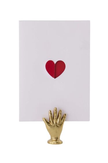 Zusss kaartenstandaard metaal hand goud