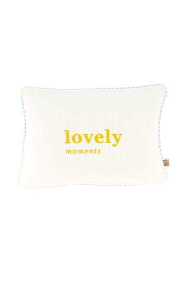 Zusss kussen lovely moments gekleurde bies 35x25cm