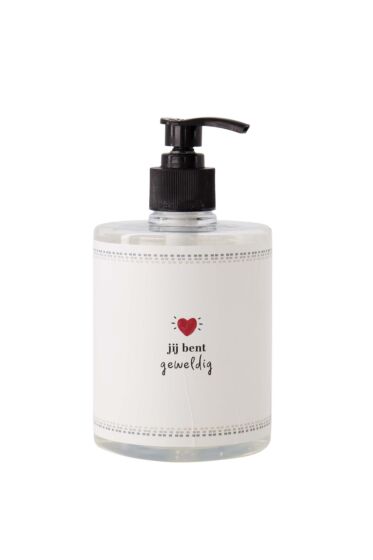 Zusss handzeep 500ml jij bent geweldig wit/grijsbl