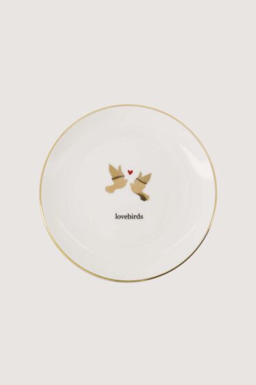  Zusss gebaksbordje lovebirds