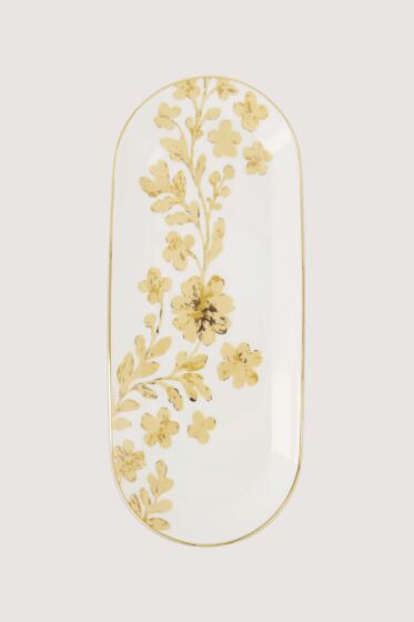  Zusss serveerschaal ovaal bloempatroon