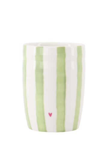 Zusss koffiemok streep hartje groen