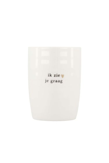Zusss koffiemok ik zie je graag wit/zwart