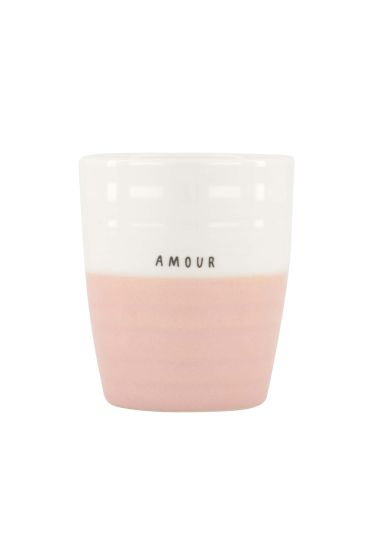 Zusss koffiemok amoour wit/roze