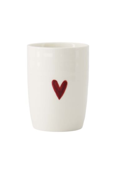 Zusss koffiemok hartje wit/rood