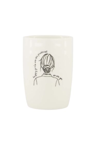 Zusss koffiemok vrouw wit/zwart
