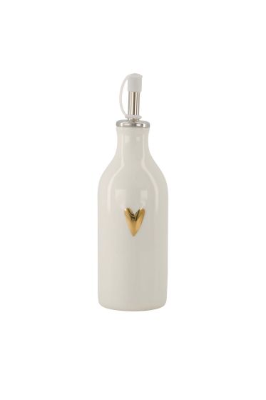 Zusss olie/azijn fles keramiek hartje