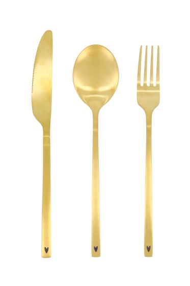 Zusss bestekset 3-delig goud
