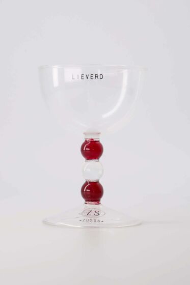 Zusss wijnglas lieverd transparant