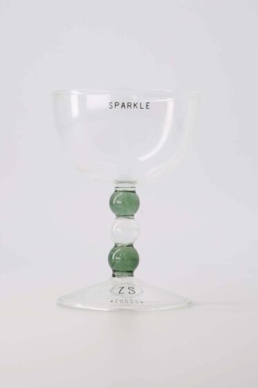 Zusss wijnglas sparkle transparant