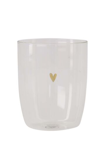 Zusss drinkglas hartje transparant