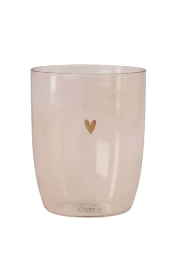 Zusss drinkglas hartje roze