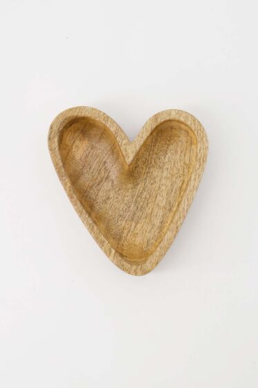 Zusss houten kom hartje S naturel