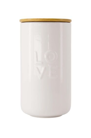 Zusss voorraadpot keramiek met deksel love