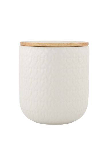 Zusss bewaarpot met houten deksel 12cm-One Size