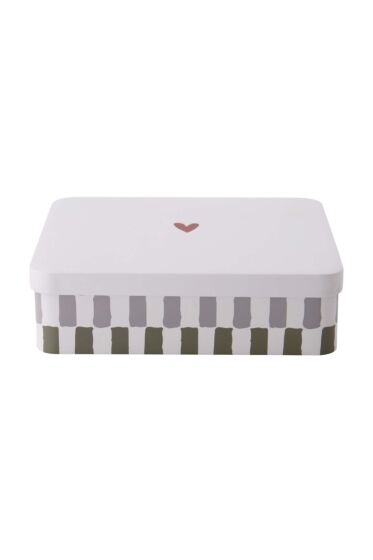 Zusss koekblik hartje rood/grijs/groen