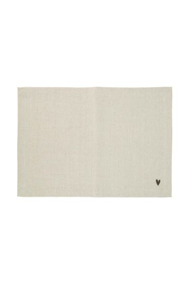 Zusss placemat hartje peper en zout/antracietgrijs