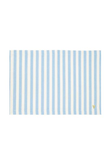 Zusss placemat streep blauw/wit