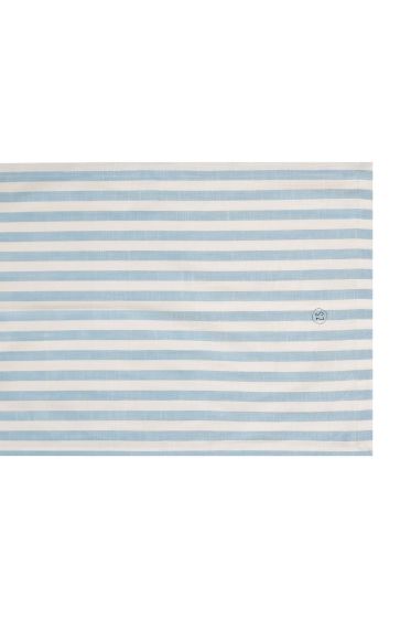 Zusss tafelloper 300x50cm blauw/wit