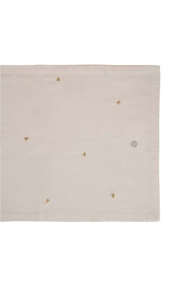 Zusss tafelloper 300x50cm wit/goud