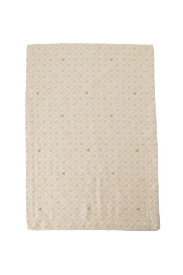 Zusss placemat hartjes wit/zand/goud