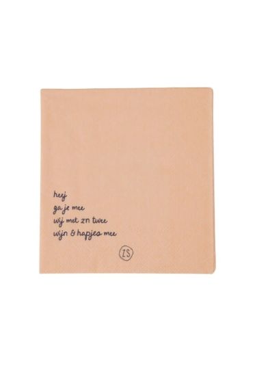 Zusss servetten 12.5x12.5cm heej ga je mee