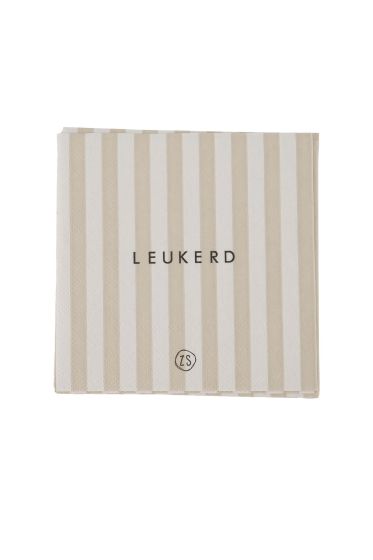 Zusss servetten leukerd hartje streep 12.5x12.5cm