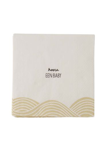Zusss servetten hoera baby 12,5x12,5cm