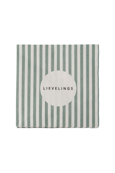 Zusss servetten lievelings streep 12,5x12,5cm