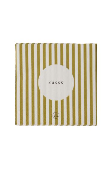Zusss servetten kusss streep 12,5x12,5cm