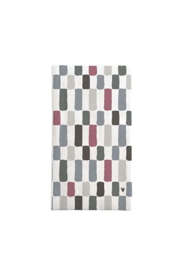 Zusss servetten rechthoek hartje print multicolor