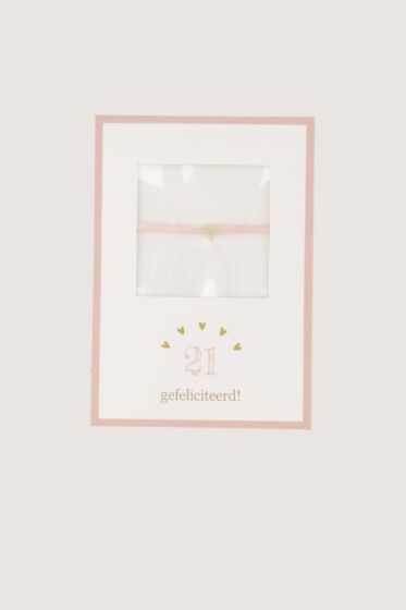  Zusss armbandje hartje 21 gefeliciteerd