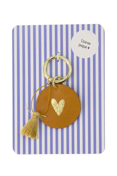 Zusss ansichtkaart sleutelhanger lieve papa blauw