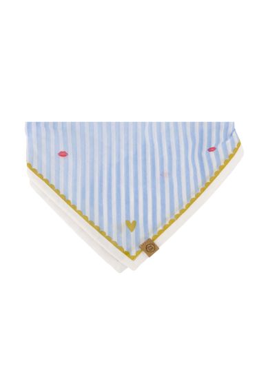 Zusss bandana bisous gestreept wit/blauw