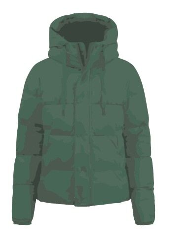 Zusss korte bubblecoat met teddy details