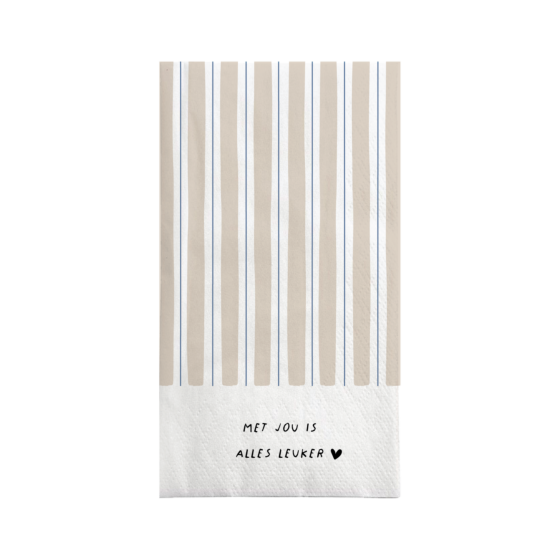 Zusss servetten rechthoek met jou is alles leuker