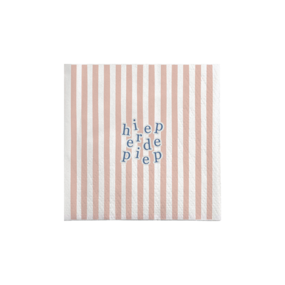 Zusss servetten vierkant streep hieperdepiep