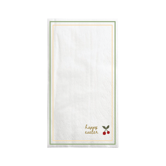 Zusss servetten rechthoek happy easter kersjes