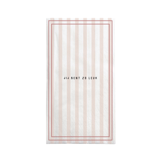 Zusss servetten rechthoek streep jij bent zo leuk
