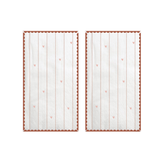  Zusss servetten rechthoek hartjes